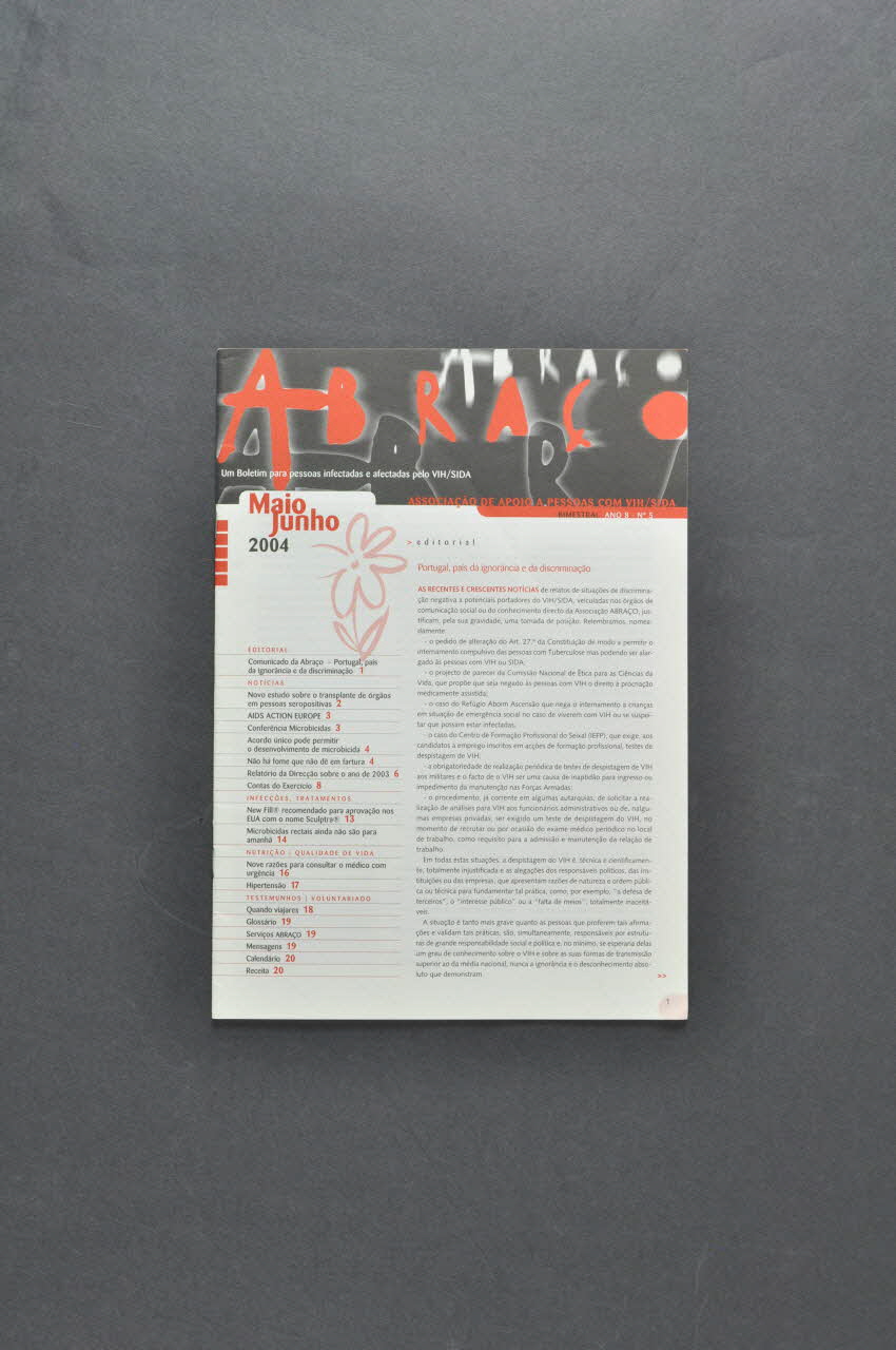 Abraço Bulletin associatif Abraço" n°5 mai juin 2004 Portugal 2004 2004.197.5 Photo Mucem