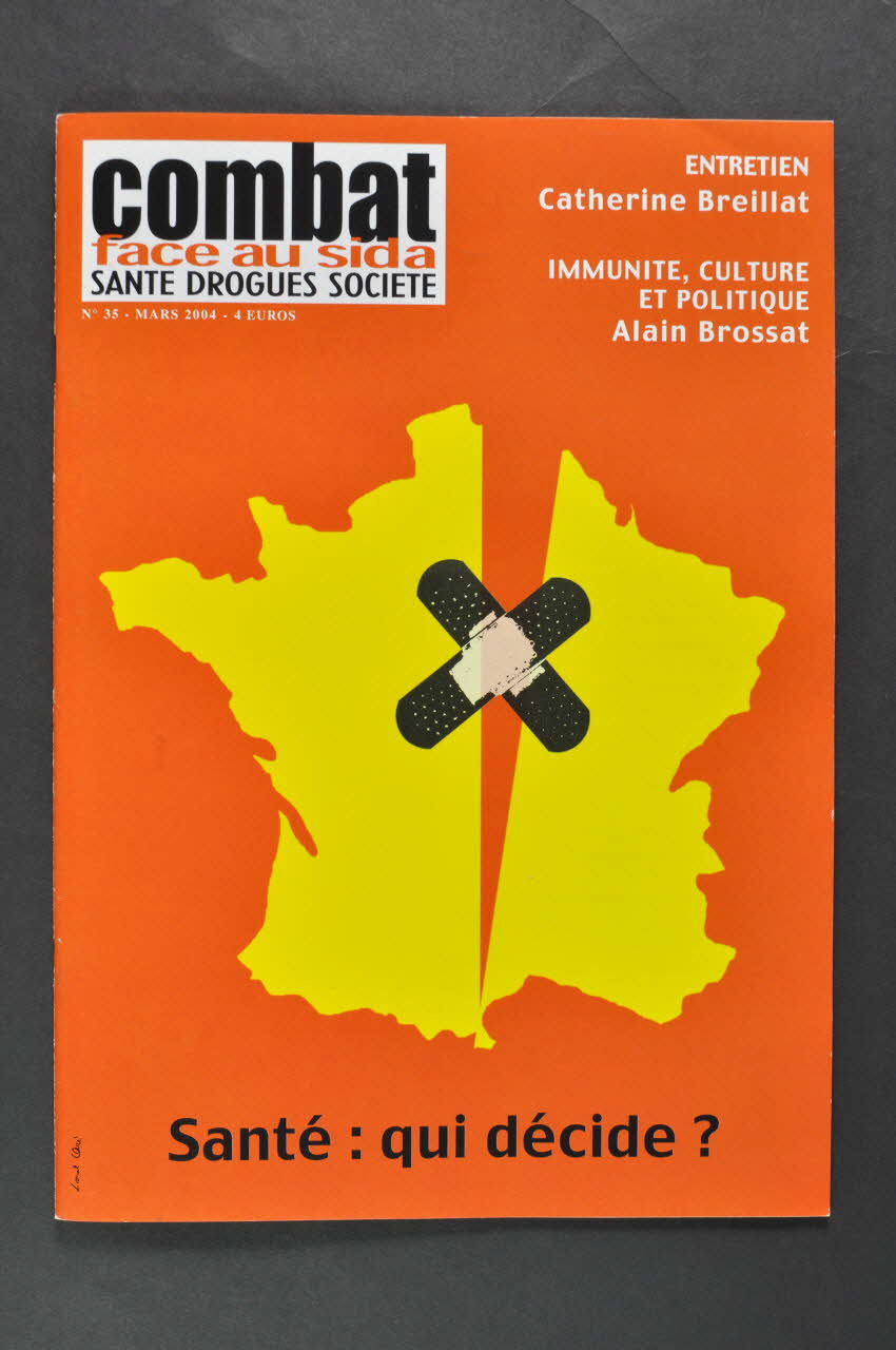 Combat face au Sida Revue associative "Combat face au sida", n°35, mars 2004 : Santé : qui décide ? France 2004 2004.198.13 Photo Mucem