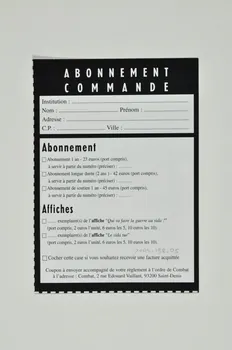 Combat face au Sida Bon de commande "Abonnement / commande France 2004 2004.198.5  Photo Mucem