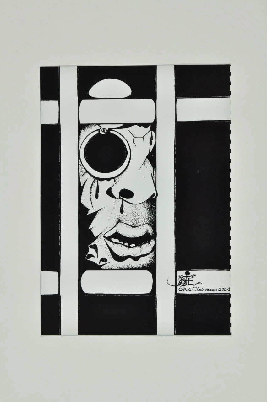 Combat face au Sida flyer "Derrière les barreaux, un suicide tous les trois jours" France 2004 2004.198.6 Photo Mucem