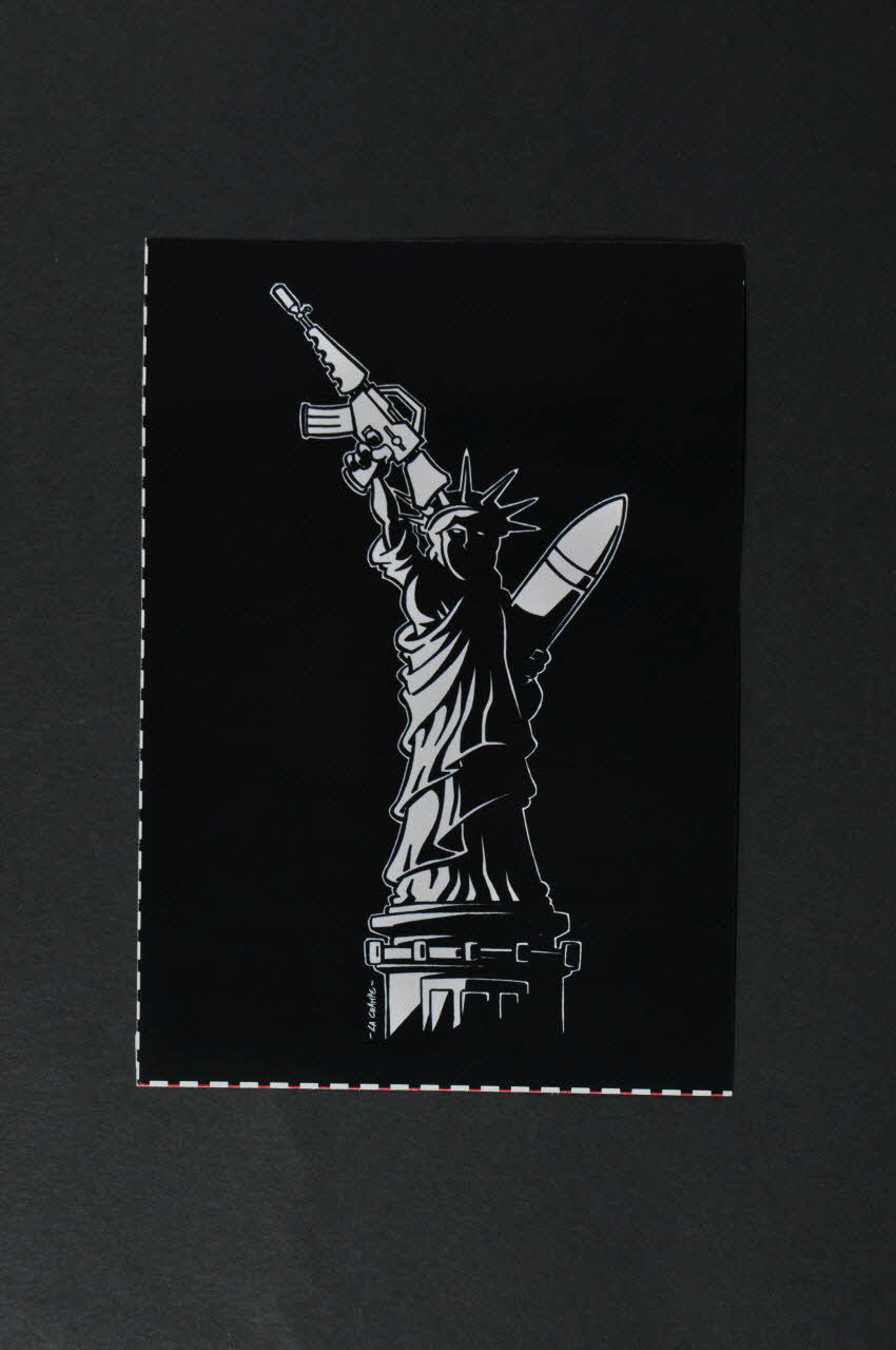 Combat face au Sida flyer "Qui veut faire la guerre au sida ?" France 2004 2004.198.8 Photo Mucem