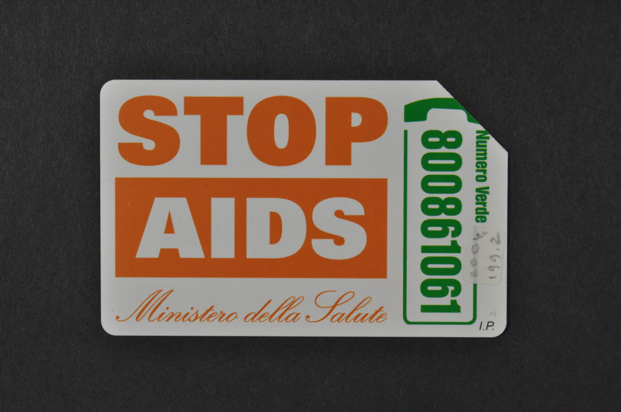 Ministère De La Santé Italie Télécarte Stop Aids Italie 2004 2004.199.2 Photo Mucem
