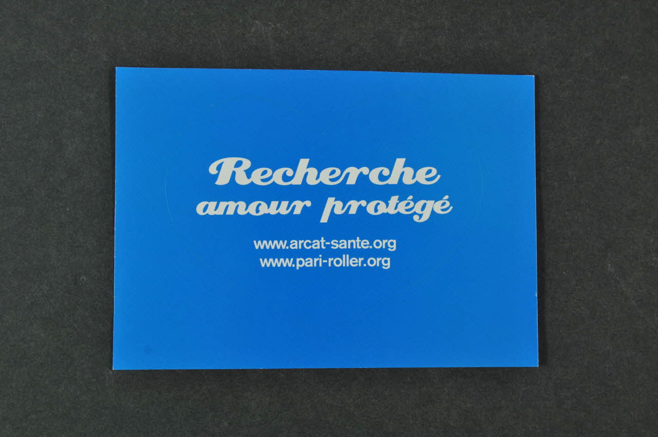 Arcat Et Paris Roller autocollant "Recherche amour protégé" France 2004 2004.200.1  Photo Mucem