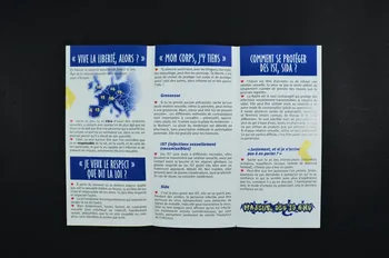 Association pour la Recherche, la Communication et les Actions pour l'Accès aux Traitements (ARCAT) Dépliant "Majeur dès 15 ans" Île-de-France, France 2004 2004.200.6 Photo Mucem