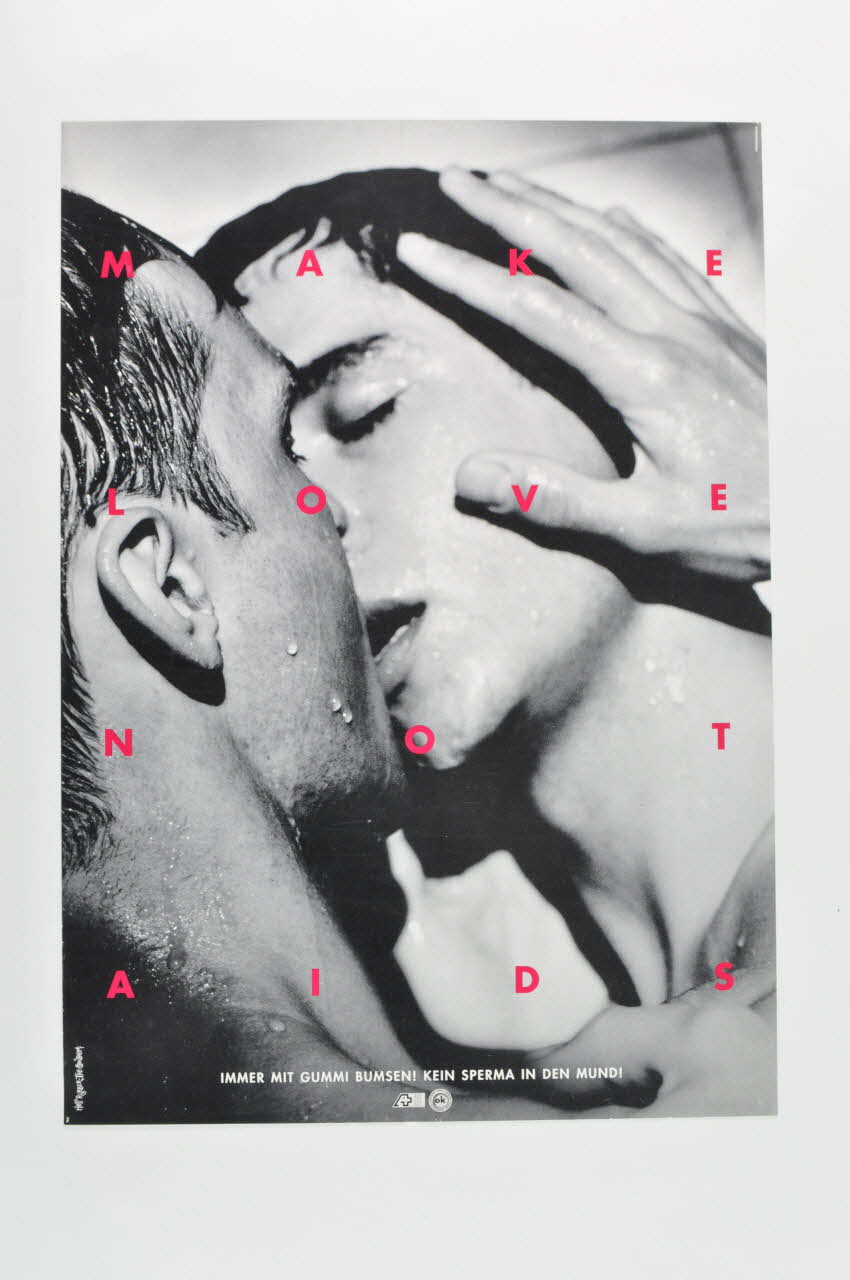 affiche "Make love not AIDS" (Faites l'amour, pas le sida) 2003.112.31 Photo Mucem