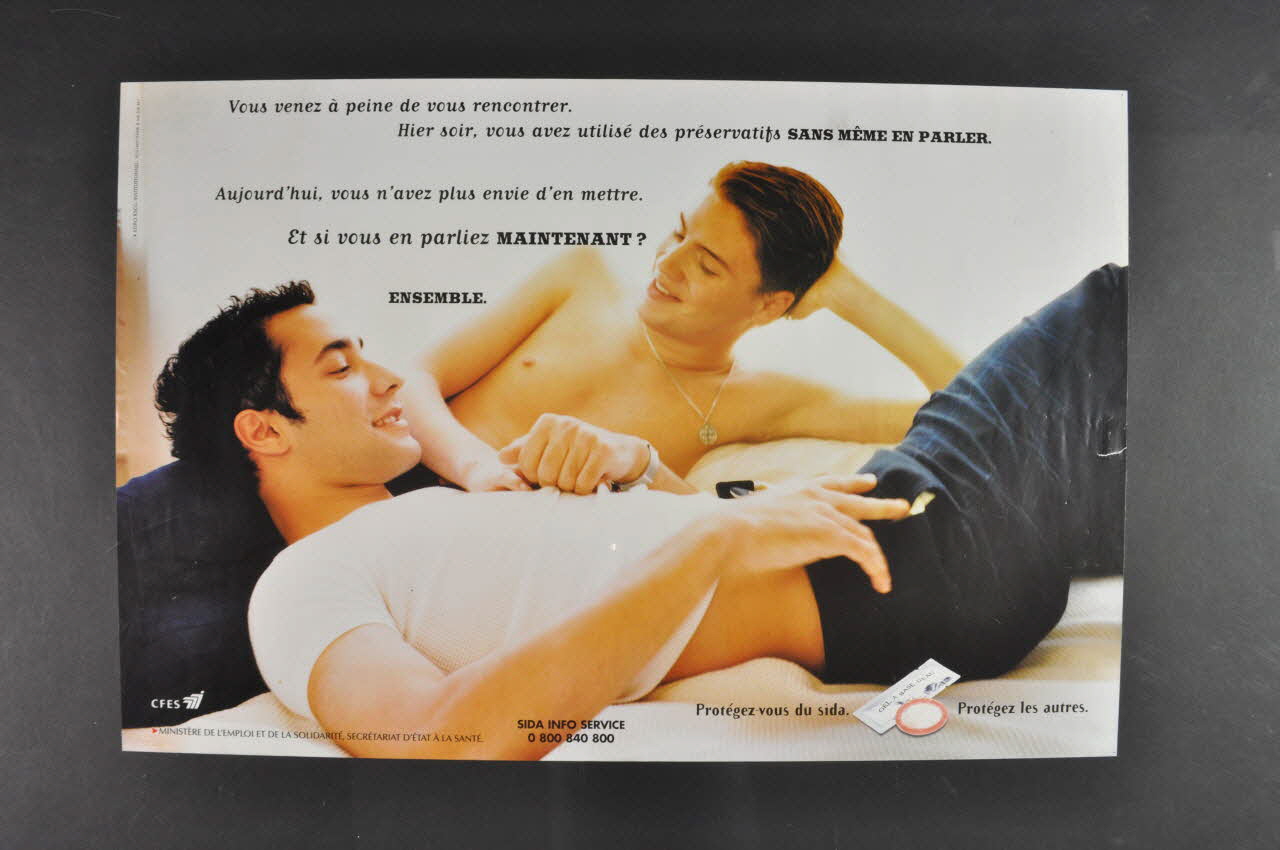 affiche "Vous venez à peine de vous rencontrer. Hier soir, vous avez utilisé des préservatifs sans même en parler..." 2003.112.9 Photo Mucem