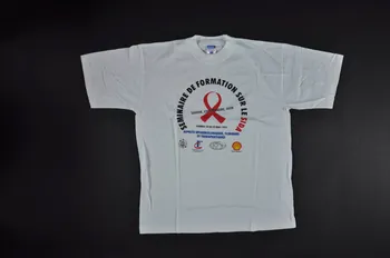 Coopération Française , Shell Gabon, Plan National tee-shirt "Séminaire de formation sur le sida" France 1999/5 2004.201.21 Photo Mucem