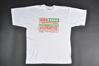 Sida Zéro, Pmug tee-shirt "1er téléthon du Gabon" Gabon 1998/10/31 2004.201.31 Photo Mucem