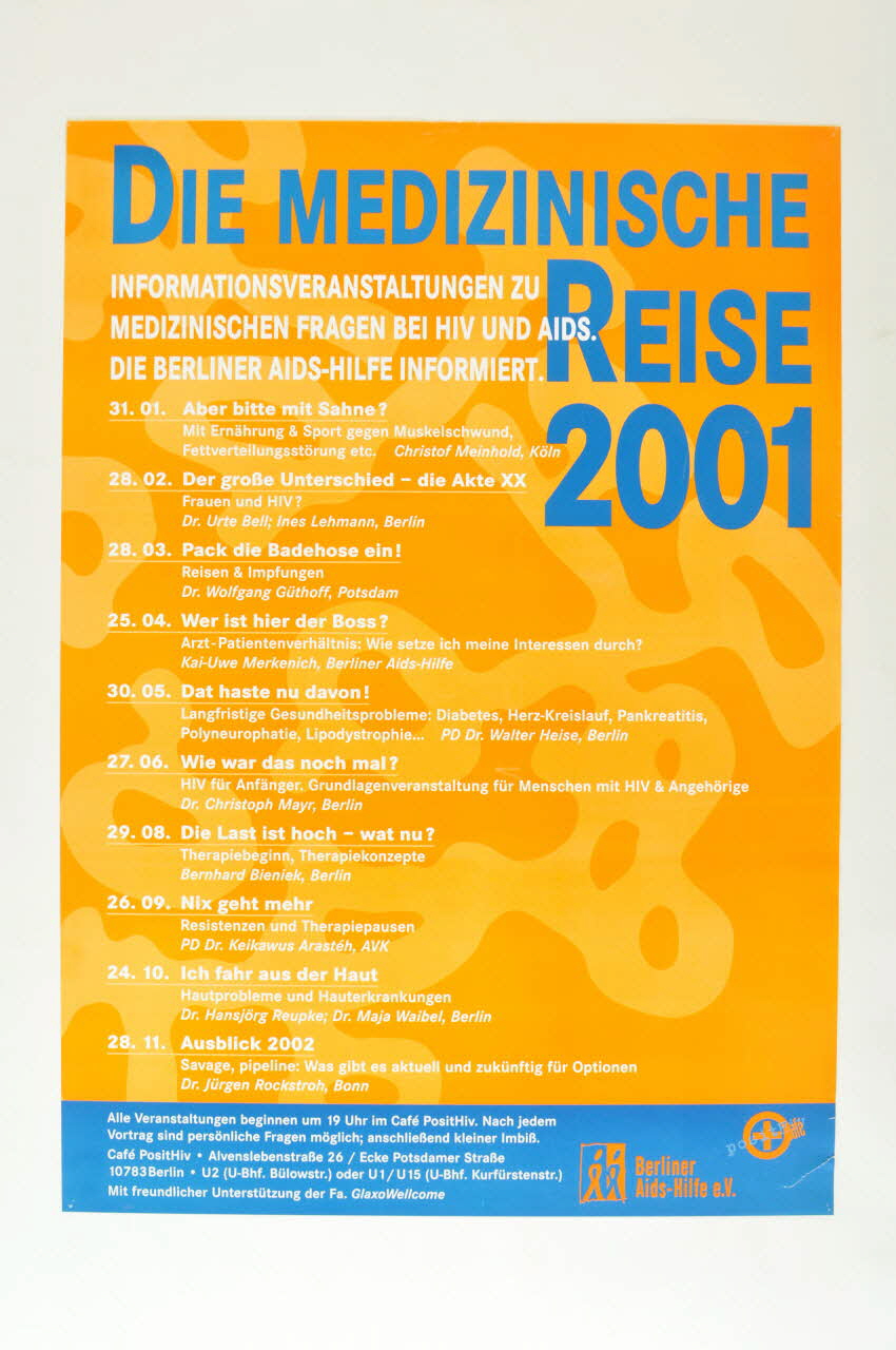 Berliner Aids-Hilfe affiche "Die medizinische reise 2001" Allemagne 2001 2003.117.10 Photo Mucem
