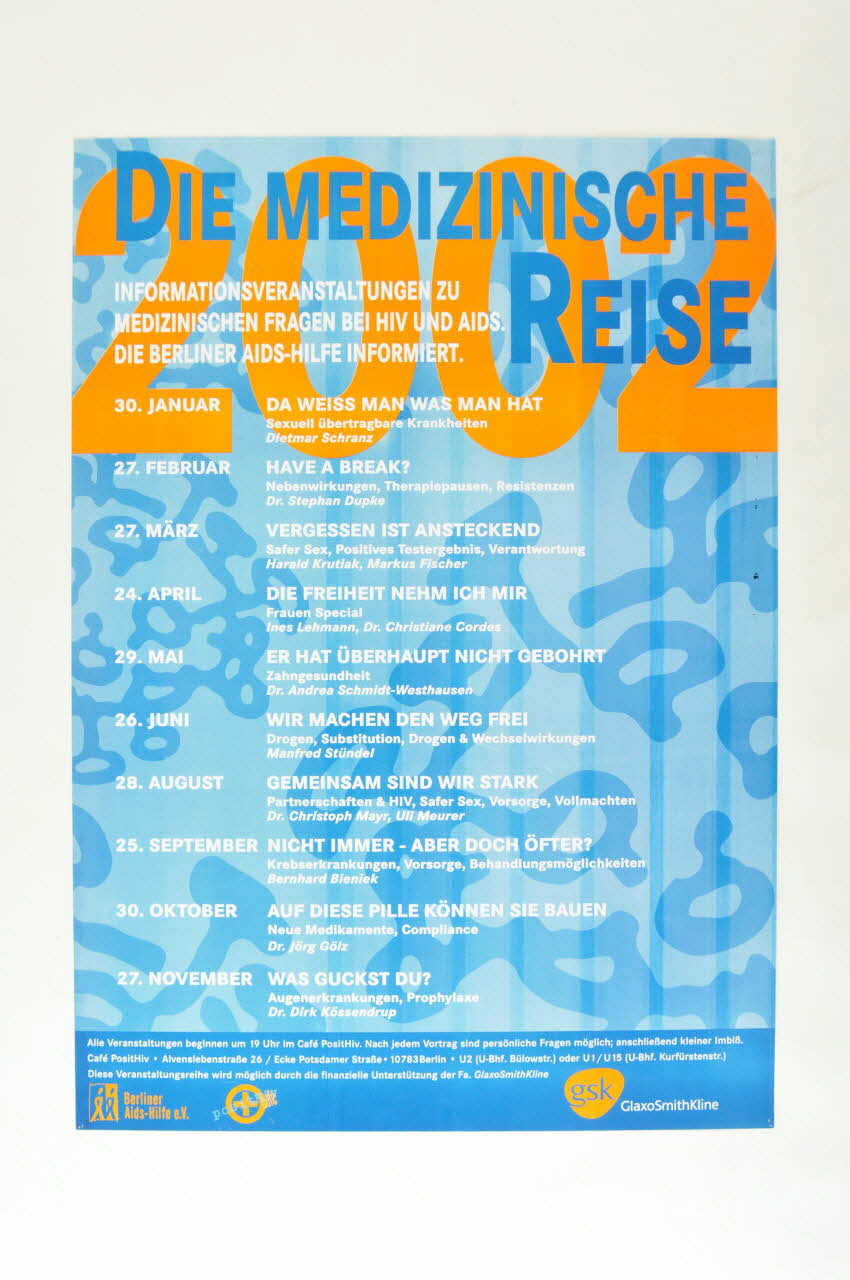 Berliner Aids-Hilfe affiche "Die medizinische reise. 2002 " Allemagne 2002 2003.117.11 Photo Mucem