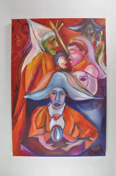 Ziani Aziz tableau Les soeurs par Aziz Ziani France 2002 2004.202.1  Photo Mucem