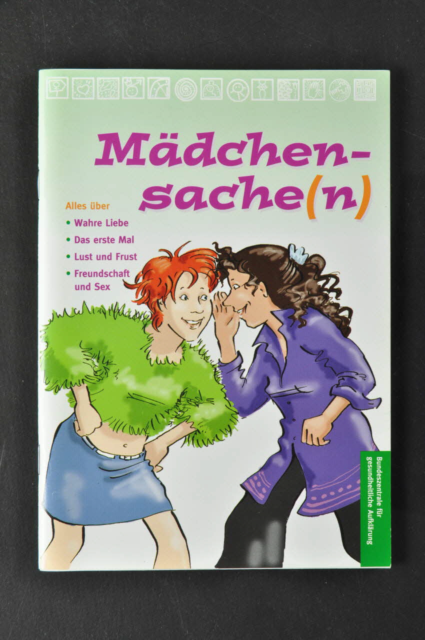 Bundeszentrale FüR Gesundheitliche Aufklarung (BZGA) BROCHURE "Mädchen- sache(n)" (Affiares de filles) Allemagne 2003 2003.117.16 Photo Mucem