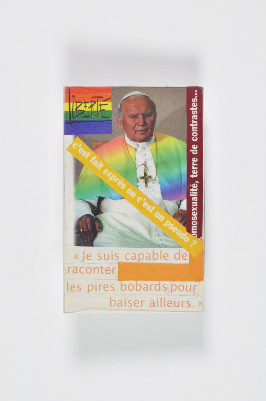 Soeurs de la Perpétuelle Indulgence - San Francisco badge "Je suis capable de raconter les pires bobards pour baiser ailleurs" Île-de-France, France 2003 2004.202.4 Photo Mucem