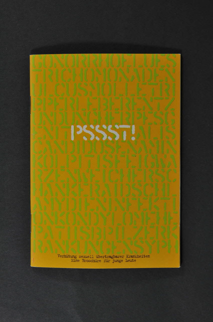Bundeszentrale FüR Gesundheitliche Aufklarung (BZGA) BROCHURE "PSSST " Allemagne 2000/9 2003.117.21 Photo Mucem