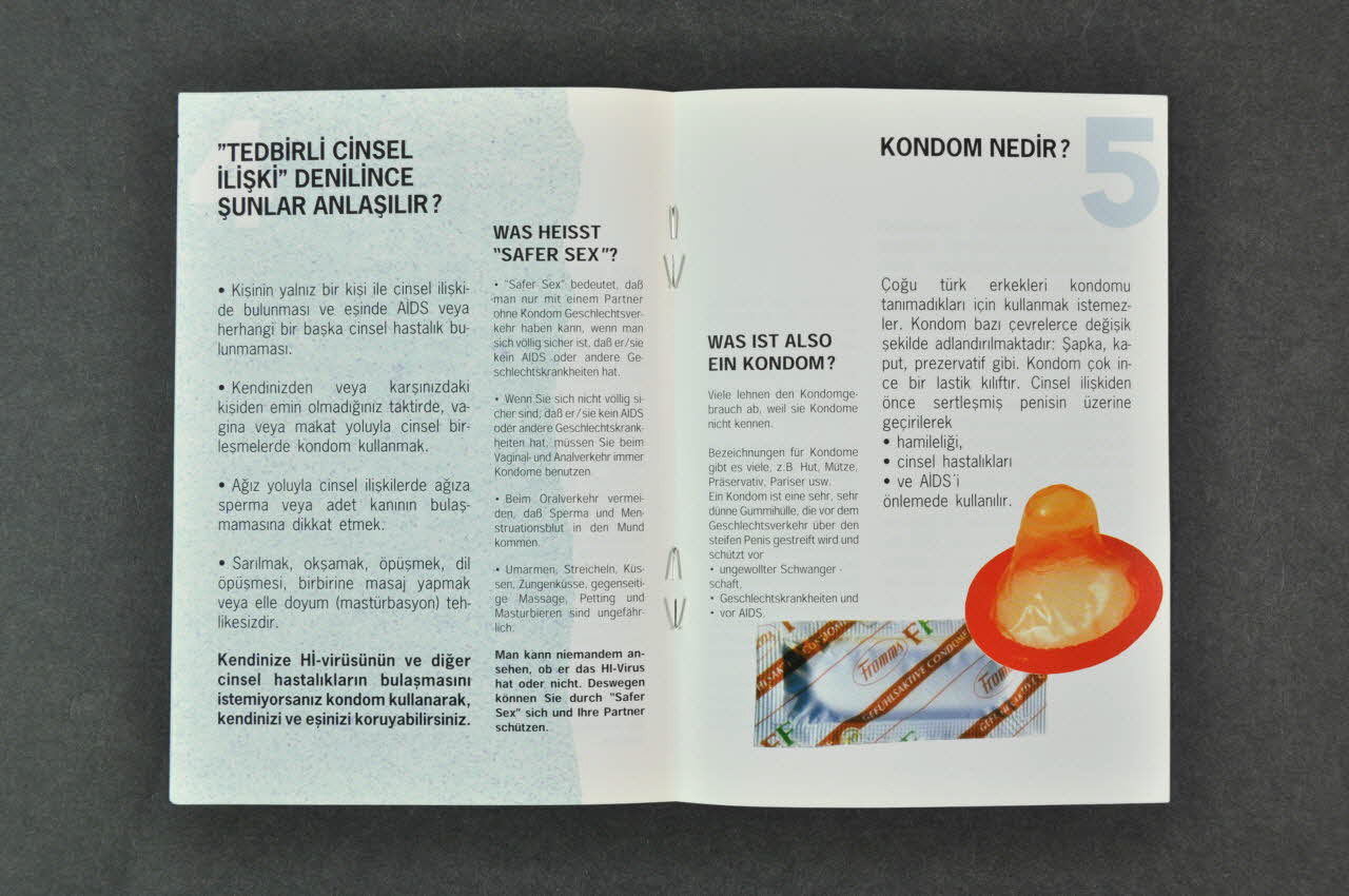 Bundeszentrale FüR Gesundheitliche Aufklarung (BZGA) BROCHURE "Info für  turkische manner" (en turc) Allemagne 1997 2003.117.31 Photo Mucem