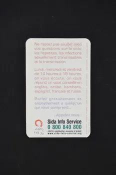 Sida Info Service - Ligne Azur Carte d'information "Sida : en parler, ça aide" France 2004/1 2004.203.35 Photo Mucem