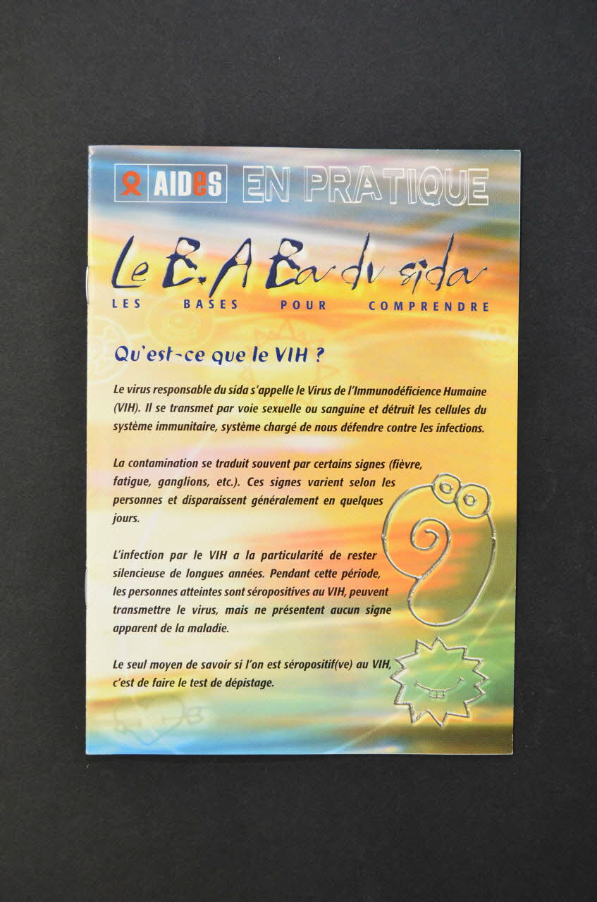 BROCHURE "Le B.A Ba du sida. Les bases pour comprendre 2004.203.40 Photo Mucem