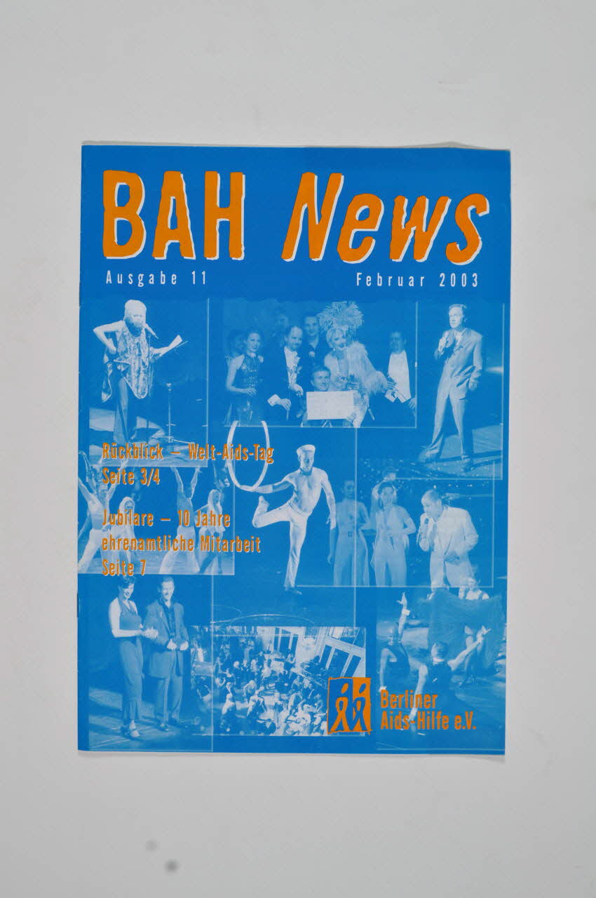 Berliner Aids-Hilfe Revue associative "BAH News", n° 11, février 2003 Allemagne 2003/2 2003.117.67 Photo Mucem