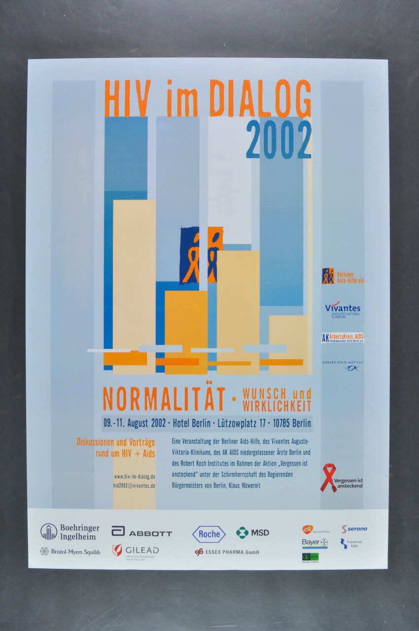 Berliner Aids-Hilfe affiche "HIV im Dialog 2002" (HIV en dialogue 2002) Allemagne 2002 2003.117.7 Photo Mucem