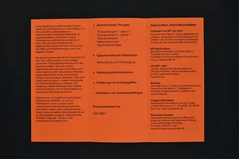 Schwulenberatung, Berlin Dépliant "Plus punkt. Informationen zur medizinischen Behandlung von HIV und AIDS" (Pluspunkt. Informations sur les traitements médicaux du VIH et du sida) Allemagne 2003 2003.117.73  Photo Mucem
