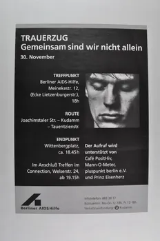 affiche "Trauerzug Gemeinsam sind wir nicht allein" 2003.117.8 Photo Mucem