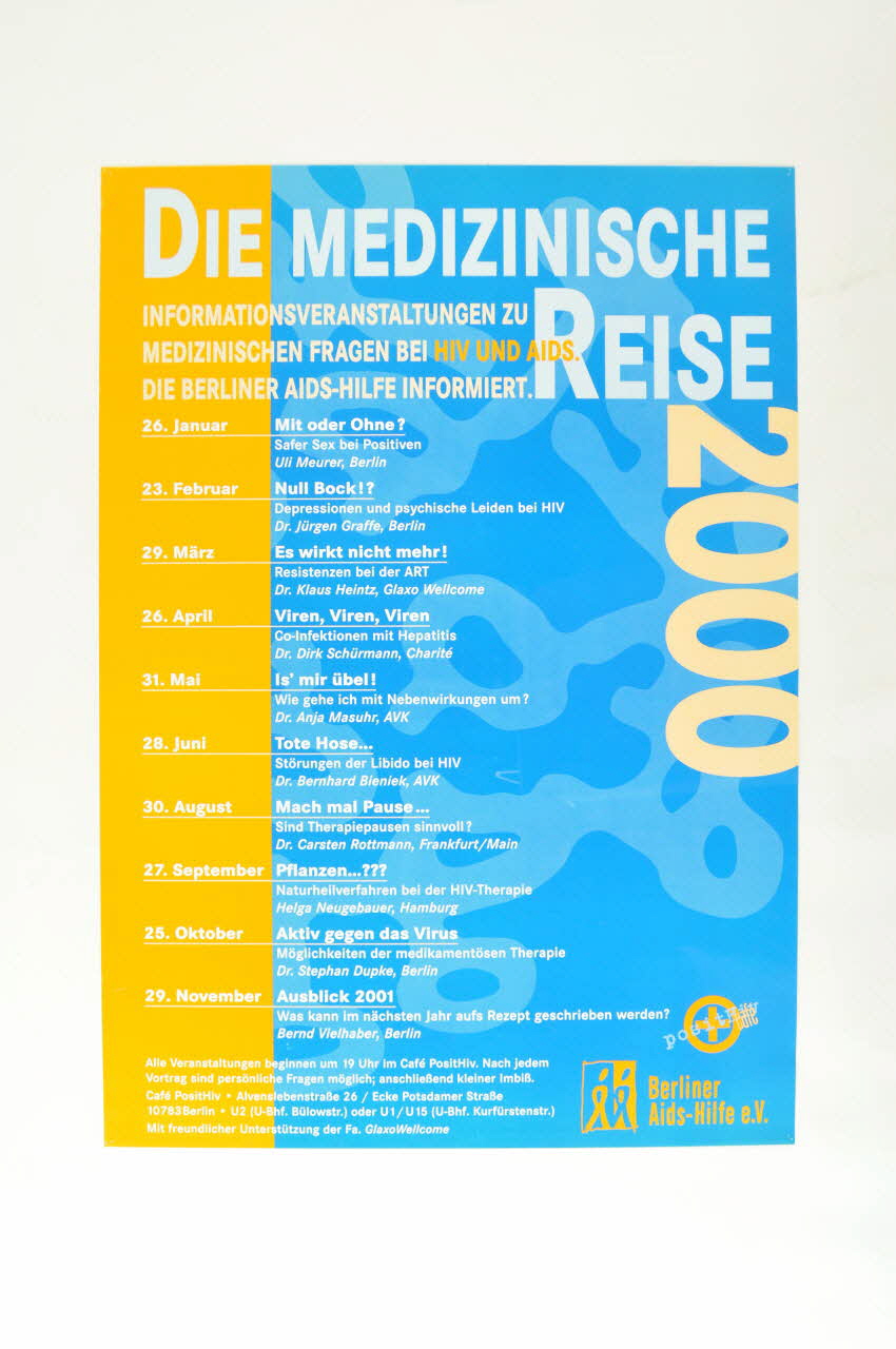 Berliner Aids-Hilfe affiche "Die medizinische reise 2000" Allemagne 2000 2003.117.9 Photo Mucem