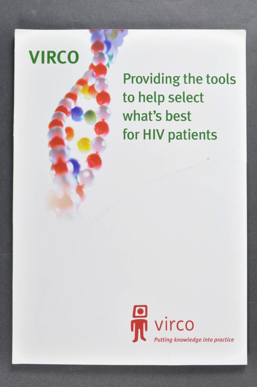 Virco Dossier "Providing the tools to help select what's best for HIV patients" (Fournir des outils qui aident à choisir ce qui est le meilleur pour les malades du sida) International 2004 2004.204.110.1-2 Photo Mucem