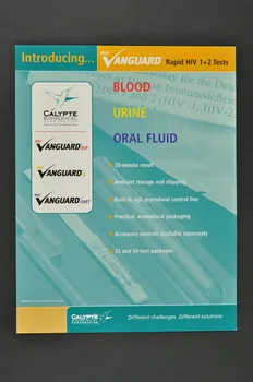 Vanguard Dépliant "Rapid HIV 1 + 2 tests" International 2004 2004.204.114 Photo Mucem