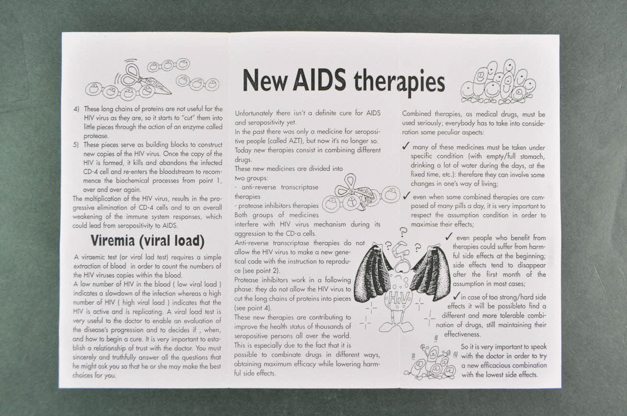 Dépliant "HIV virus" 2003.119.21 Photo Mucem