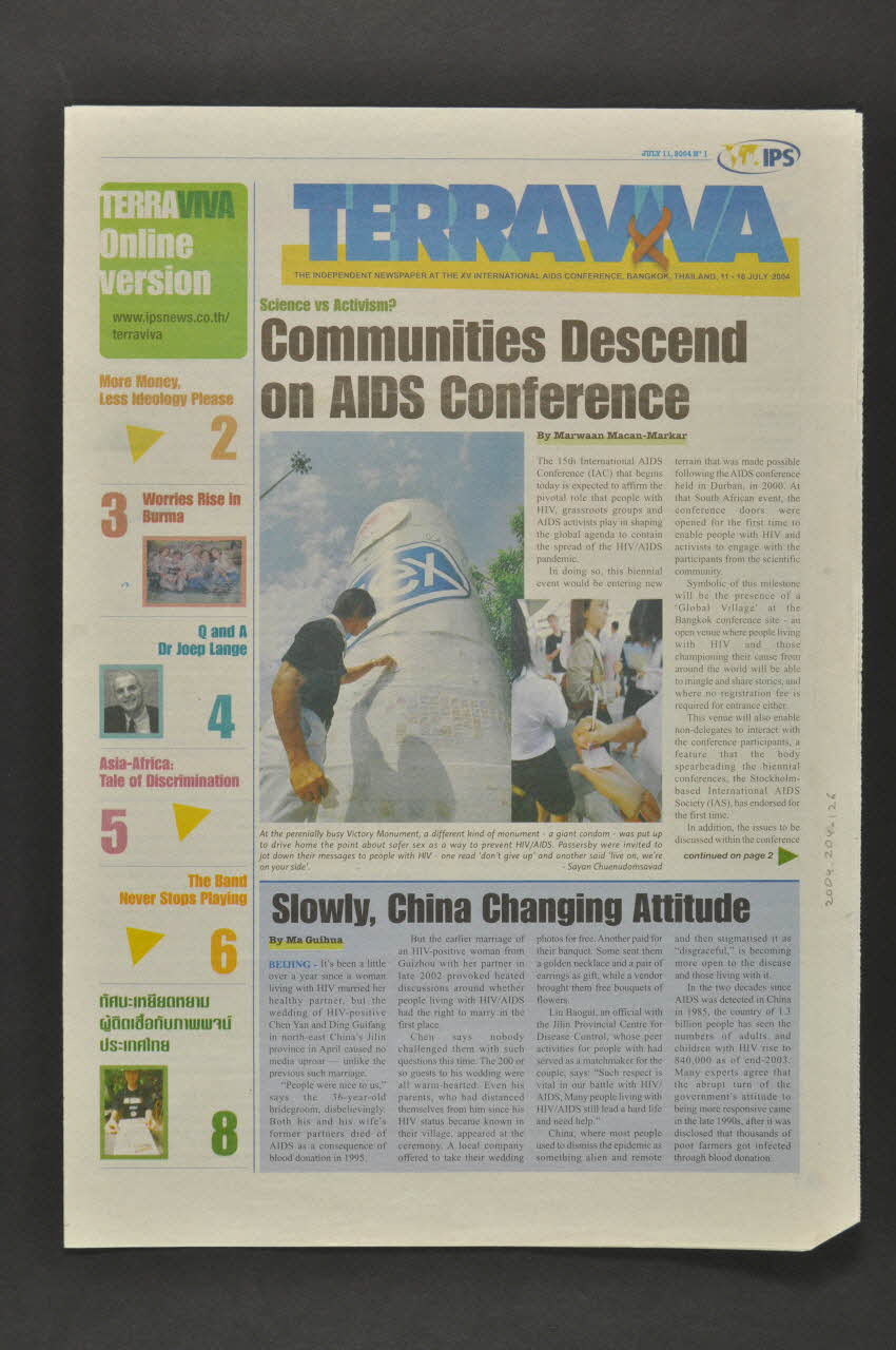Ips journal Terraviva", 11/7/04 (en anglais et thailandais) International 2004 2004.204.126 Photo Mucem