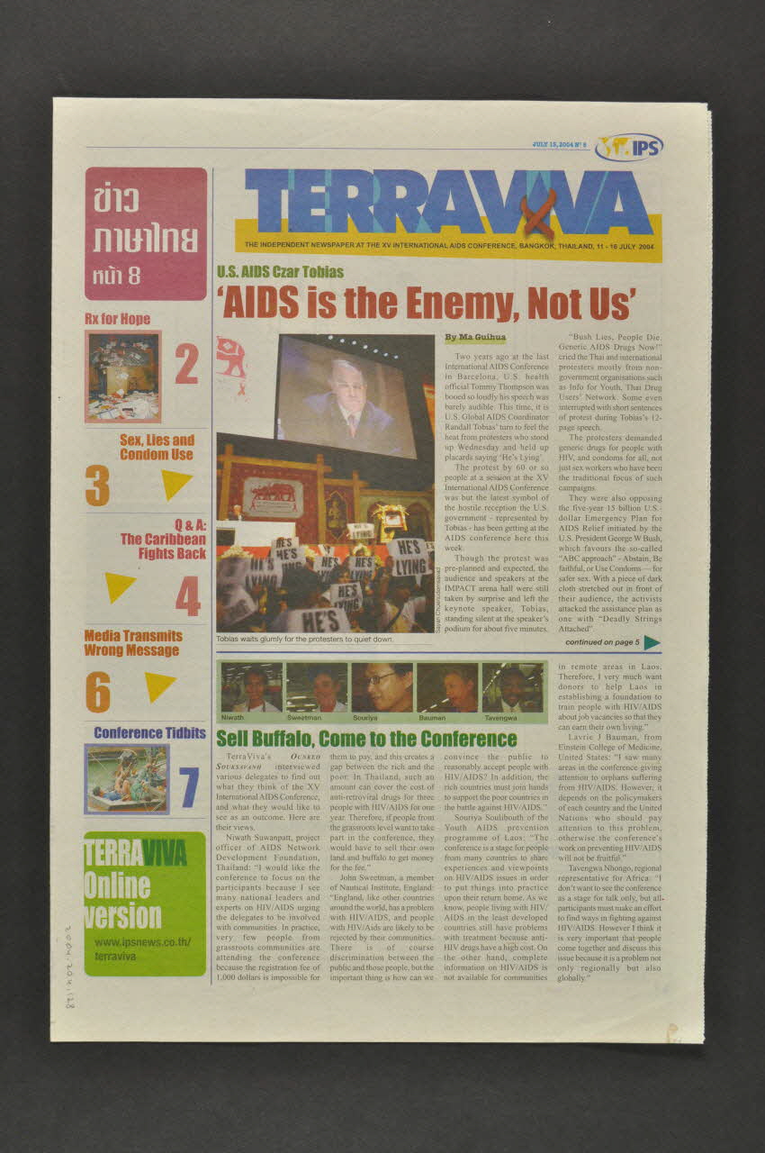 Ips journal Terraviva", 15/7/04 (en anglais et thailandais) International 2004 2004.204.128 Photo Mucem