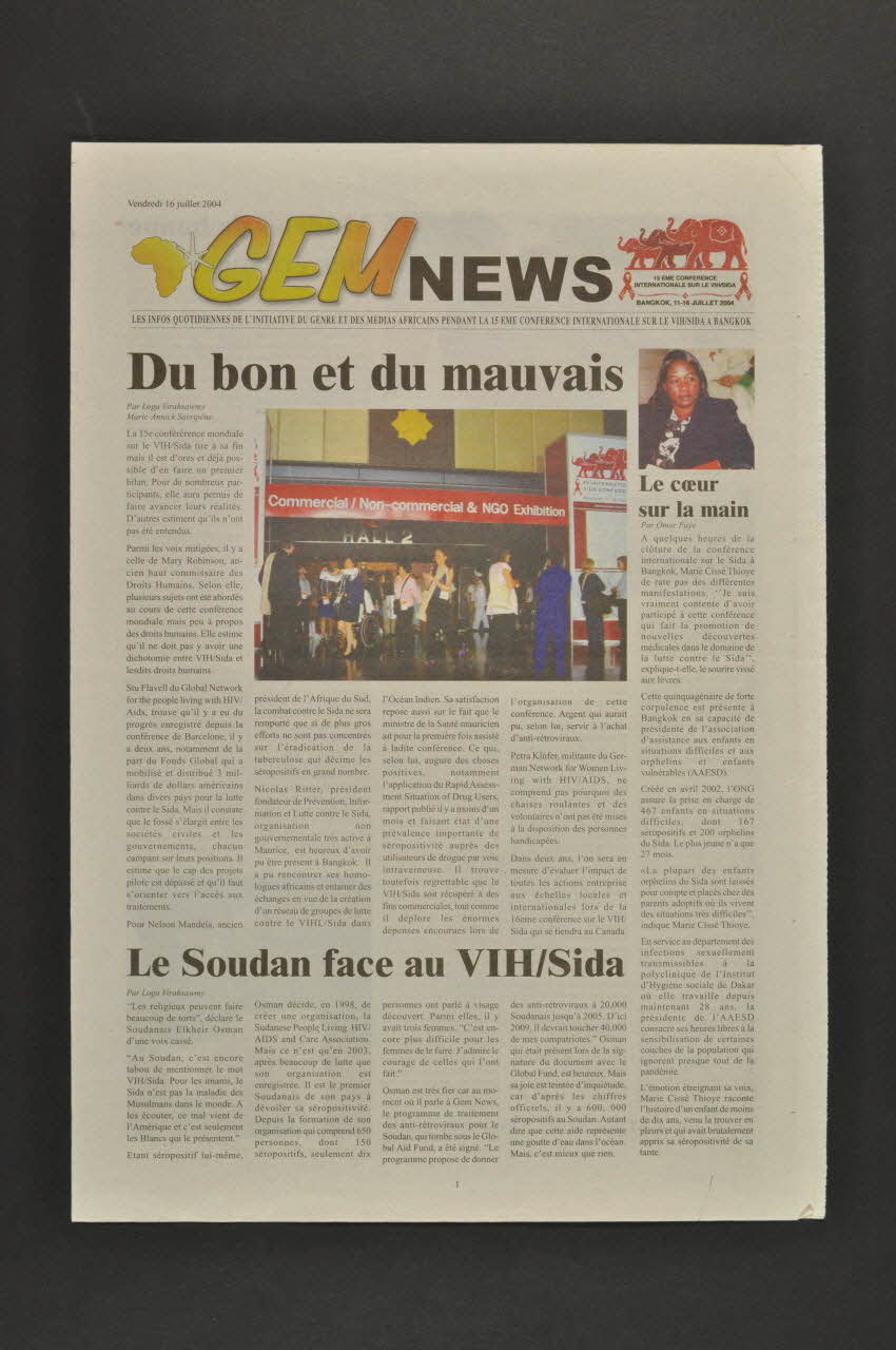 Gender Links ; African Woman And Child Feature journal GEM News" 16/7/04 (français / anglais) International 2004 2004.204.133 Photo Mucem