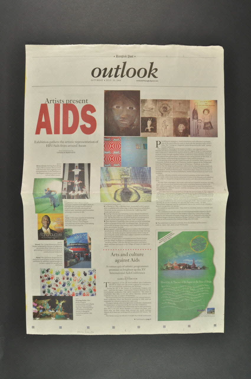 The Nation journal The Nation. Supplément Bangkok Post", 10/7/04 Coupure de presse : Artists present AIDS International 2004 2004.204.134 Photo Mucem