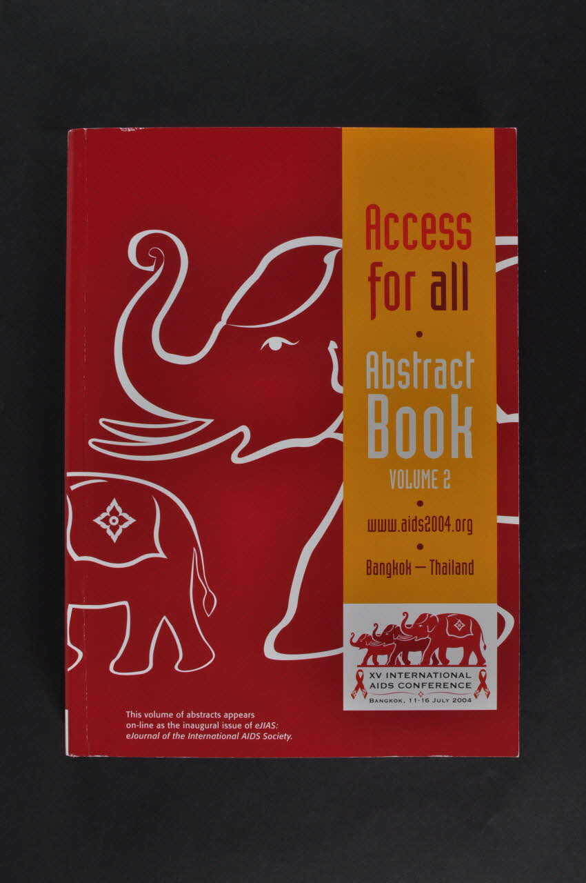 XVe International Aids Conference BROCHURE Access for all. Abstract book volume 2 International 2004 2004.204.144 Photo Mucem