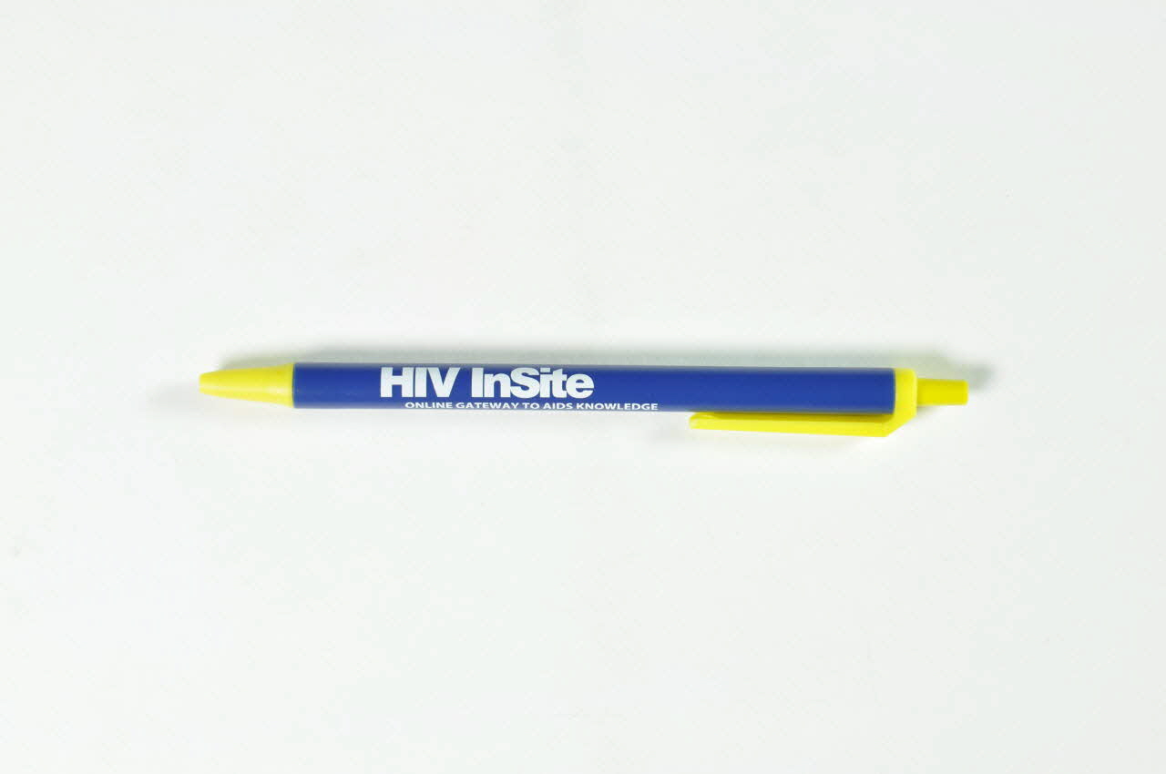 University Of California San Francisco, Usa Stylo bille HIV Insite. Online gateway to AIDS Knowledge (VIH sur le site. le portail online pour les connaissances sur le VIH" International 2004 2004.204.147 Photo Mucem