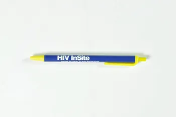 University Of California San Francisco, Usa Stylo bille HIV Insite. Online gateway to AIDS Knowledge (VIH sur le site. le portail online pour les connaissances sur le VIH" International 2004 2004.204.147 Photo Mucem