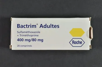 Roche Boite de médicaments "Bactrim Adultes 400 mg / 80 mg" France 2004 2004.204.154.1-2 Photo Mucem