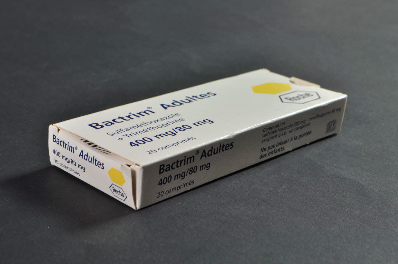 Roche Boite de médicaments "Bactrim Adultes 400 mg / 80 mg" France 2004 2004.204.154.1-2 Photo Mucem