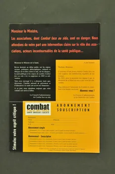 Combat face au Sida revue Combat face au sida, n° 32, juin 2003 (Guerre au sida) France 2003/6 2003.122.4 Photo Mucem