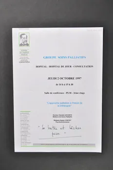 Groupe De Soins Palliatifs Hôpital Pasteur affichette France 1998 2003.123.18.3 Photo Mucem