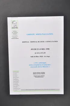 Groupe De Soins Palliatifs Hôpital Pasteur affichette France 1998 2003.123.18.4 Photo Mucem