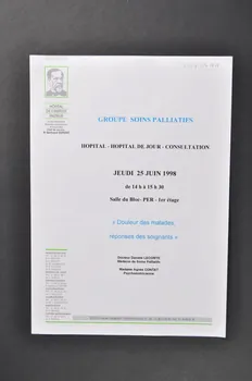 Groupe De Soins Palliatifs Hôpital Pasteur affichette France 1998 2003.123.18.5 Photo Mucem