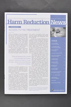 Open Society ,International Harm Reduction revue "Harm reduction News" , été 2004, volume 5, n° 2 (Nouvelles de la réduction des risques) International 2004 2004.204.19 Photo Mucem