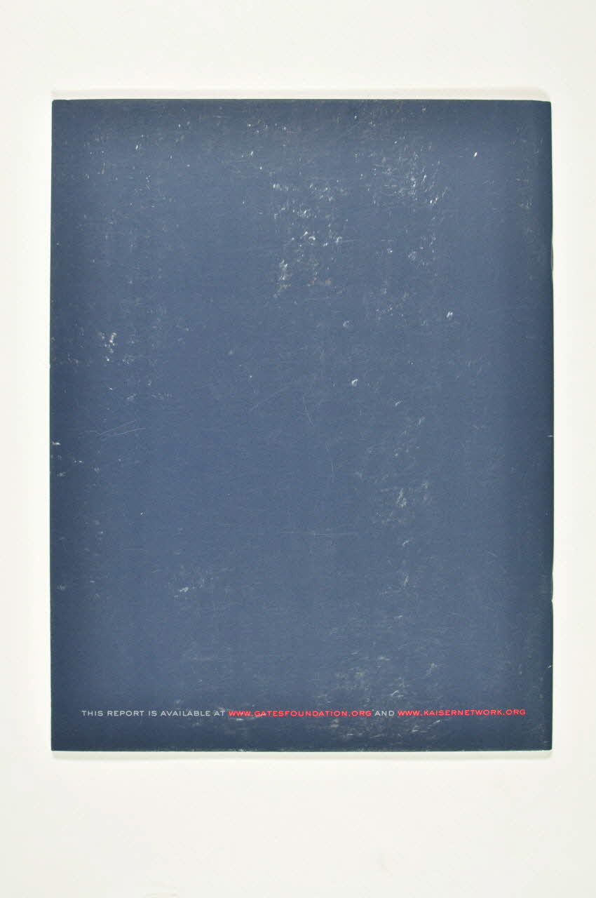 Global Hiv Prevention Working Group BROCHURE "HIV Prevention in the era of expanded treatment access"  (La prévention du VIH dans les régions d'accès étendu au traitement) International 2004/7 2004.204.30 Photo Mucem