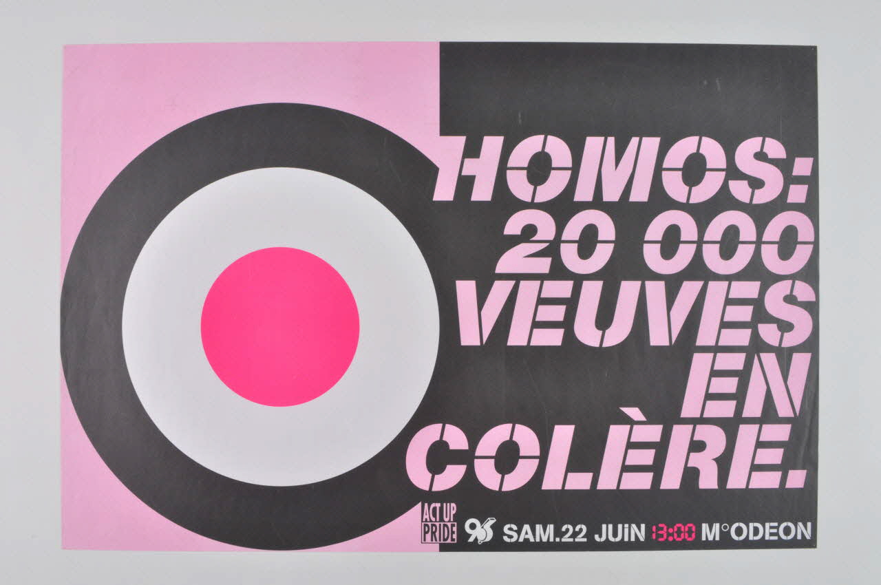 Act Up-Paris affiche "Homos : 20 000 veuves en colère" France 1996/6 2003.125.1 Photo Mucem