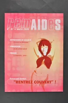 AIDES Bulletin associatif Remaides, n° 51, mars 2004 : "Préservatif féminin. Rentrez couvert" France 2004/3 2004.204.39  Photo Mucem