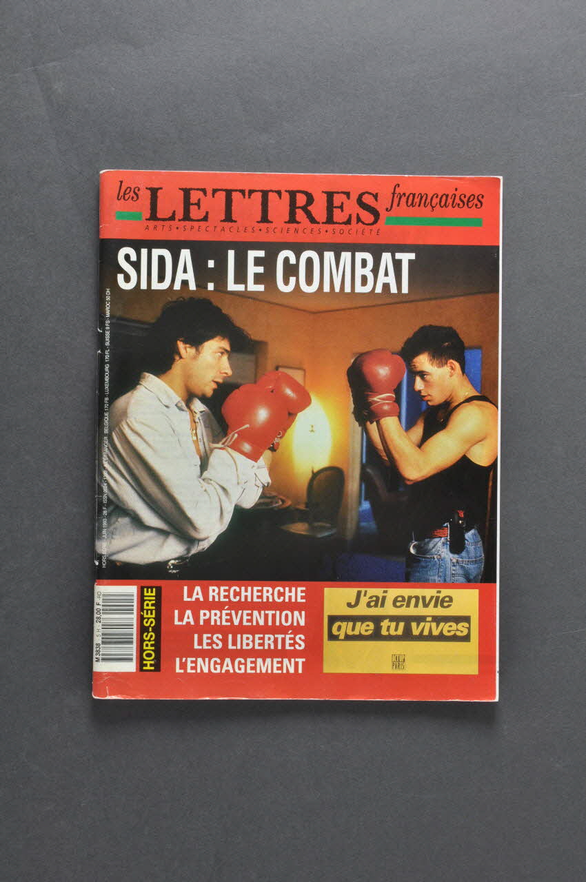Les Lettres Françaises revue Les lettres françaises, juin 1993 : "Sida : le combat" France 1993 2004.204.56 Photo Mucem