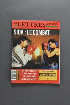 Les Lettres Françaises revue Les lettres françaises, juin 1993 : "Sida : le combat" France 1993 2004.204.56 Photo Mucem