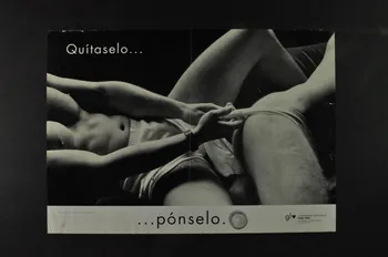 affiche "Quitaselo ... ponselo." (Enlevez-le... mettez-le) 2003.125.140 Photo Mucem