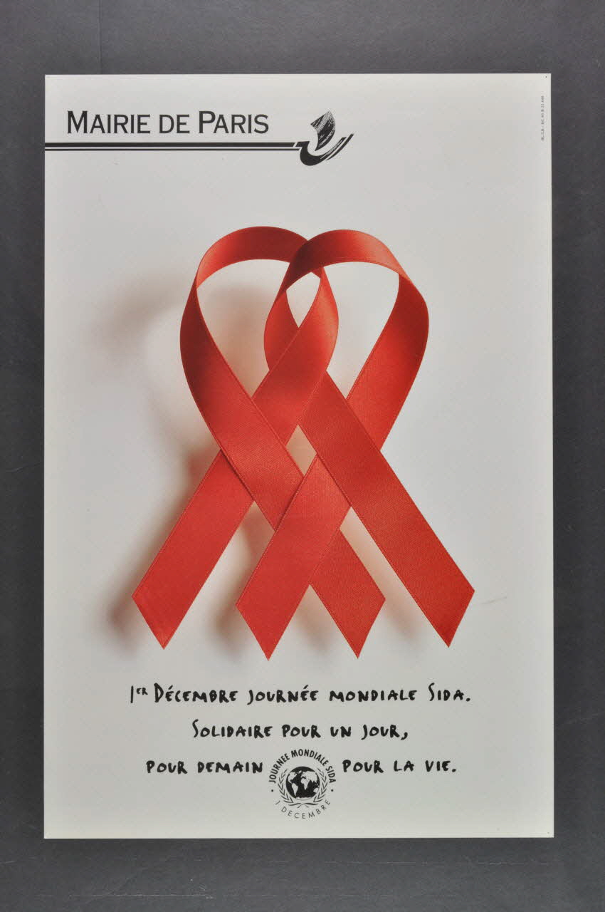affiche "1er décembre. Journée mondiale Sida. Solidaire pour un jour, pour demain, pour la vie" 2003.125.146 Photo Mucem